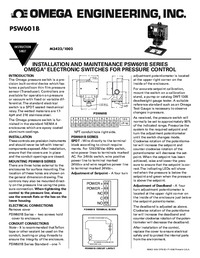 Thumbnail of document Manual - PSW601A-10K Industrial Solid State Pressure Switch for High Cycles